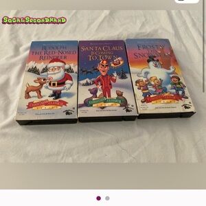 Christmas Classics Series 3 VHS lot Santa Claus is Coming To Town,  frosty